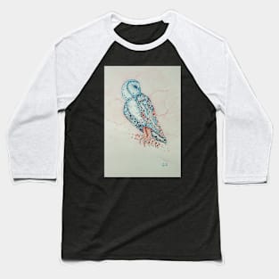 Owl in pointillism - originally created in acrylics Baseball T-Shirt